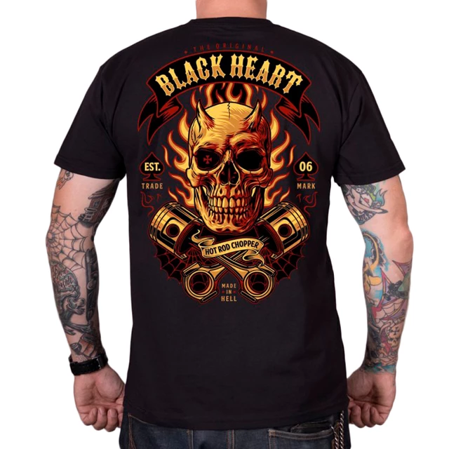 T-shirt koszulka BLACK HEART Hell Boy - Czarny - Czarny