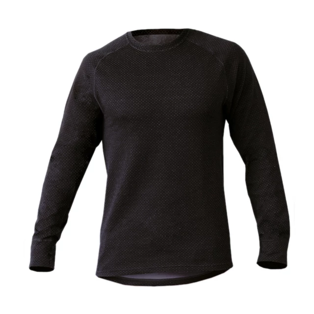Unisex tričko s dlhým rukávom Merino - čierna