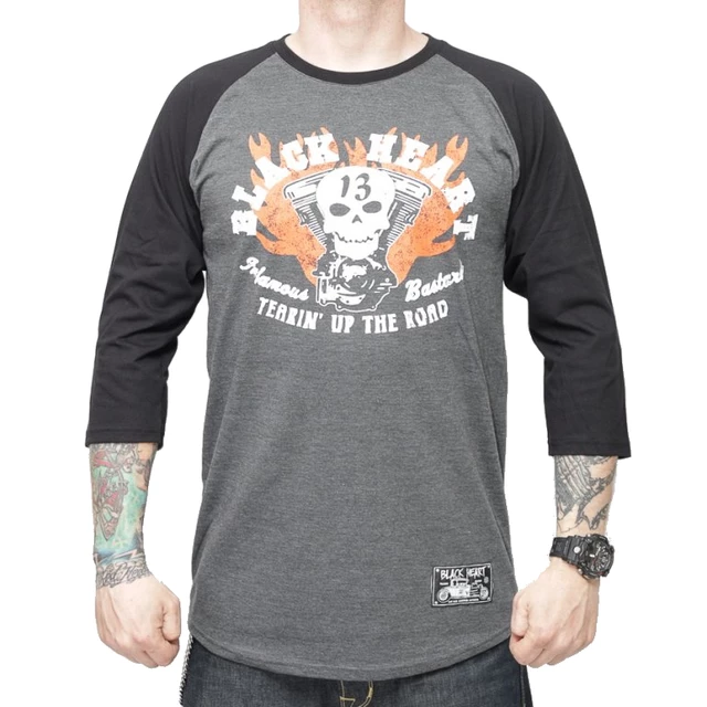 Long-Sleeved T-Shirt BLACK HEART Flathead - Grey - Grey