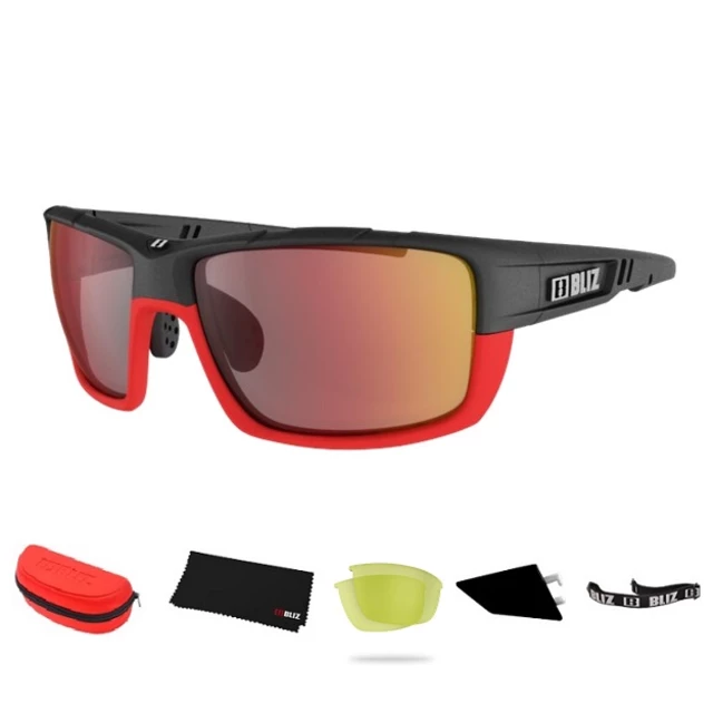 Bliz Tracker Ozon sportliche Sonnenbrille rot