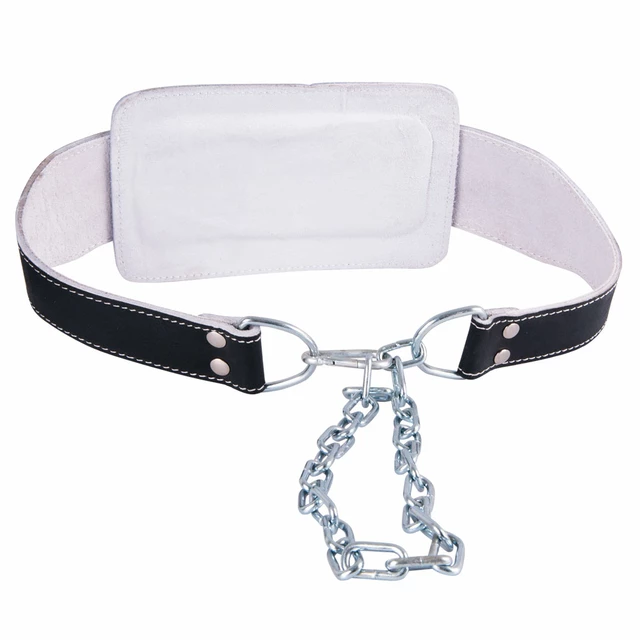 inSPORTline NF-9057 Lederband mit Kette zum Gewichtheben - schwarz