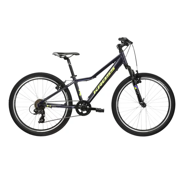 Junior Fahrrad Kross Hexagon JR 1.0 24" Gen 006 - námořnická modrá / žlutá / lesk - námořnická modrá / žlutá / lesk