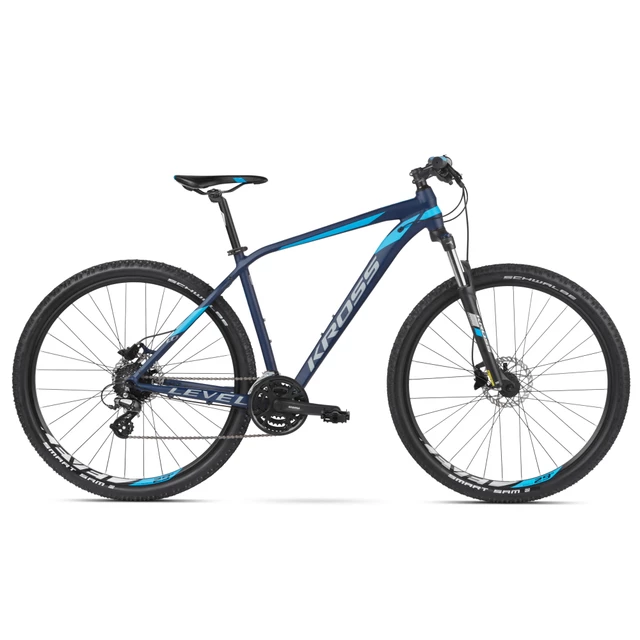 Horský bicykel Kross Level 1.0 27,5" - model 2020 - červená/biela/čierna - modrá navy/strieborná/modrá