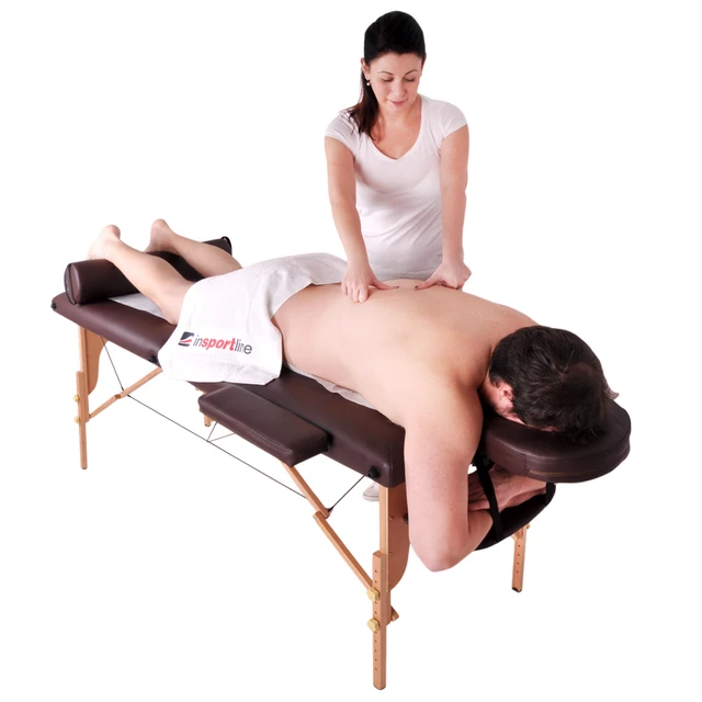 inSPORTline Taisage Massageliege 2-teilig aus Holz - cremegelb