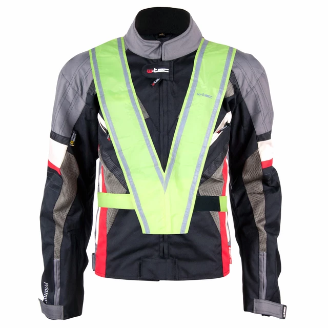 Moto bunda W-TEC Priamus PLUS - 3XL - čierno-šedo-červená