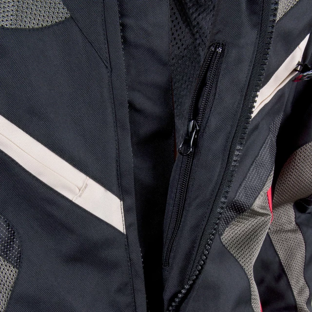 Kurtka motocyklowa W-TEC Priamus PLUS - OUTLET - Czarno-szaro-czerwony