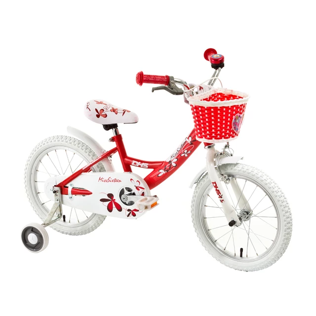 Gyermekkerékpár DHS Miss Sixteen 1602 16" - 2016 modell - fehér - piros