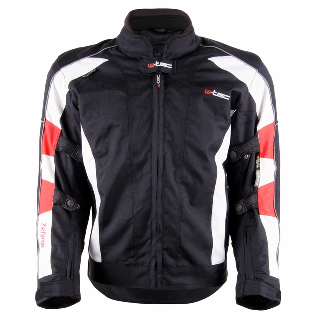 Ženska moto jakna W-TEC Zefyros TWG-130 - černo-bílo-červená - černo-bílo-červená