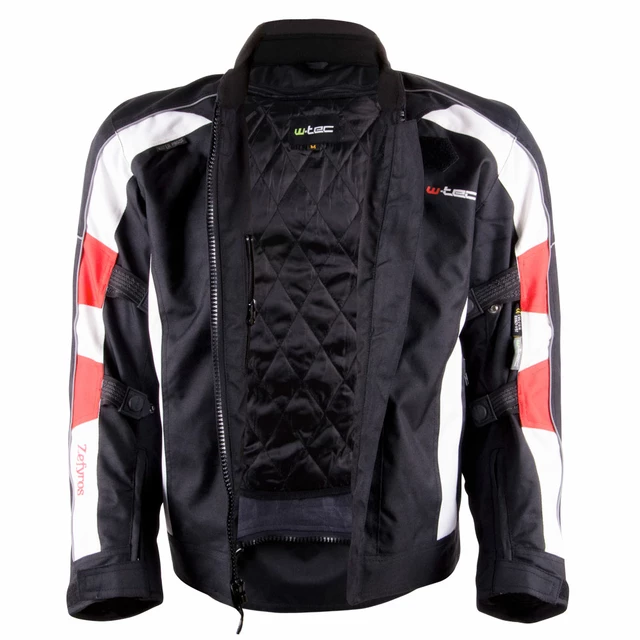 Ženska moto jakna W-TEC Zefyros TWG-130 - černo-bílo-červená