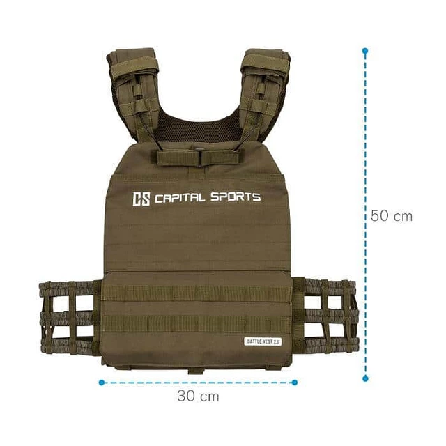 Zátěžová vesta Capital Sports Battlevest 2.0 2 x 4 kg - zelená