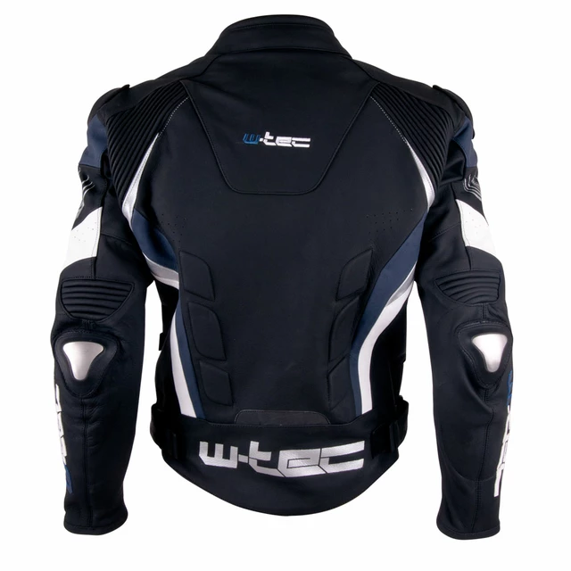 Męska skórzana kurtka motocyklowa W-TEC Velocity - OUTLET - Czarny-fluo