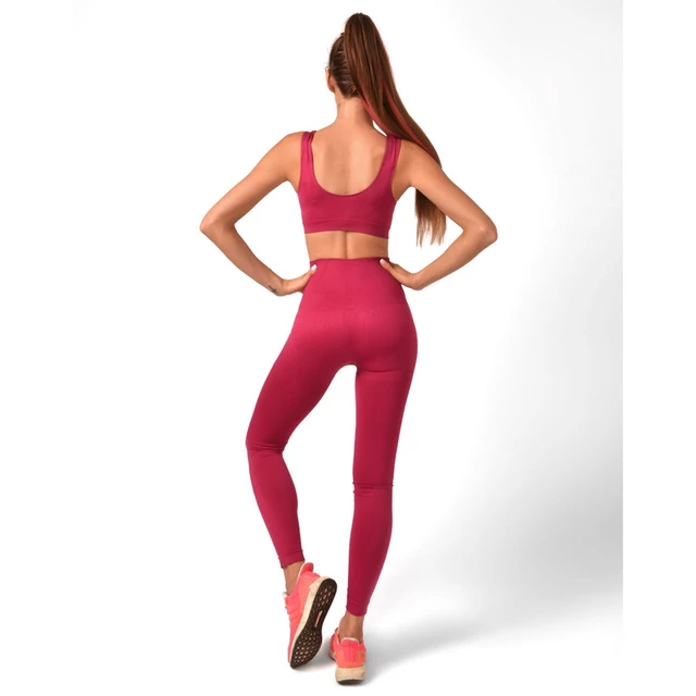 Női leggings Boco Wear Burgund Plain Push Up - rózsaszín