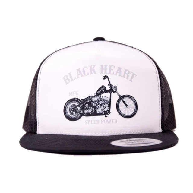 Snapback sapka BLACK HEART Bobber WHT Trucker - fehér - fehér