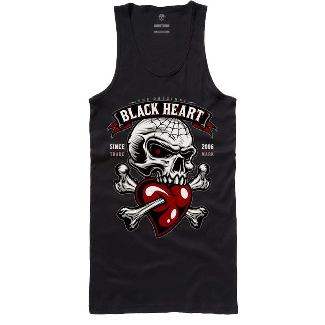 Women’s Tank Top BLACK HEART Heart Lover - Black - Black