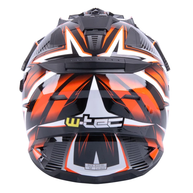 Motocross sisak W-TEC AP-885 grafit szürke - fekete-narancs