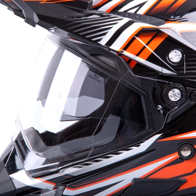 Motocross Helmet W-TEC AP-885 TX-27 - Black-Orange