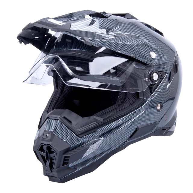 Motocross Helm W-TEC AP-885 Carbon-Look