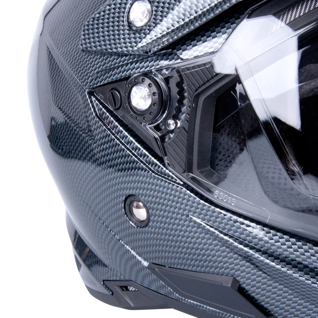 Motocross Helm W-TEC AP-885 Carbon-Look