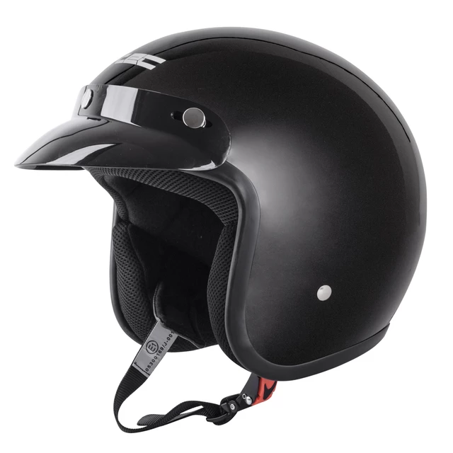 Kask motocyklowy otwarty chopper W-TEC AP-75 - Biała perła - Czarna perła