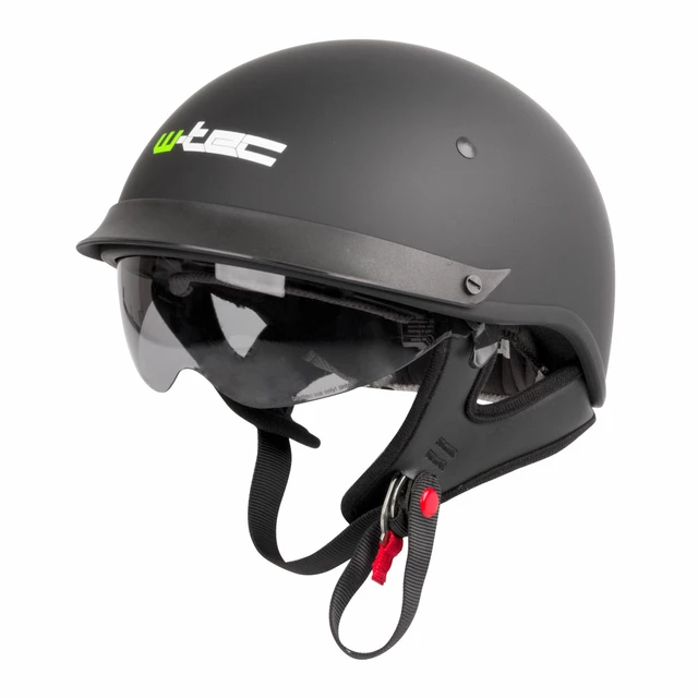 Kask motocyklowy otwarty chopper skuter W-TEC AP-84 - Matt.czarny - Matt.czarny