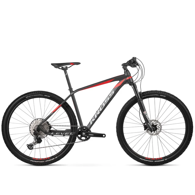 Horský bicykel Kross Level 8.0 29" - model 2020 - čierna/grafitová/červená - čierna/grafitová/červená