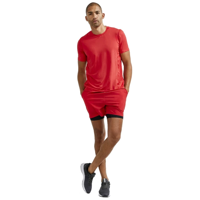 Pánske šortky CRAFT ADV Essence 2v1 - červená
