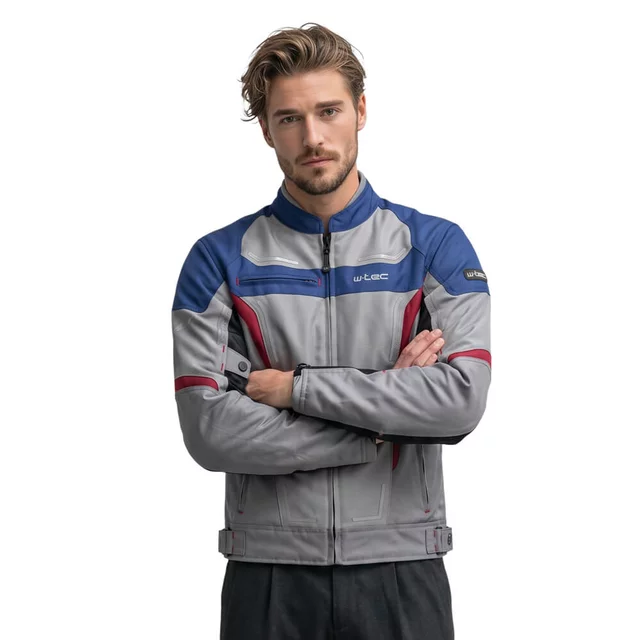 Letní pánská moto bunda W-TEC Mirelio - černá-fluo