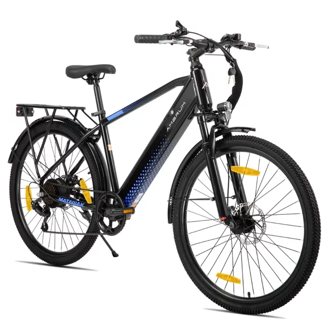 Juniorské elektrokolo Joystar AMBRUM Matawak 26" 250 Wh • dojezd až 65 km • 155-175 cm - černo-modrá - černo-modrá