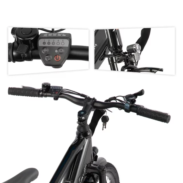 Juniorské elektrokolo Joystar AMBRUM Matawak 26" 250 Wh • dojezd až 65 km • 155-175 cm - černo-modrá