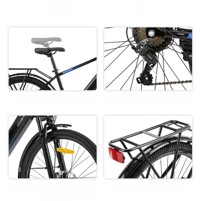 Juniorské elektrokolo Joystar AMBRUM Matawak 26" 250 Wh • dojezd až 65 km • 155-175 cm - černo-modrá