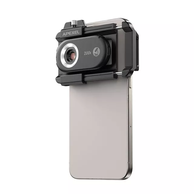 Mikroskop objektiv pro smartphone 200x Apexel s LED a UV světlem