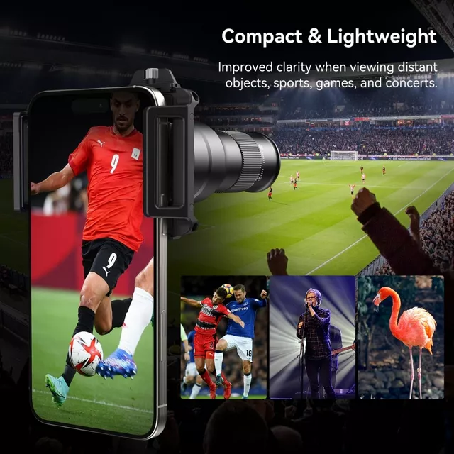 Sada Apexel 2v1 - teleobjektiv 6x a makro objektiv 150 mm