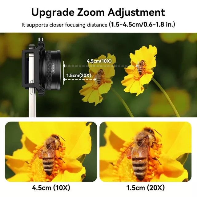 Nastavitelný objektiv Apexel Zoom 10X-20X