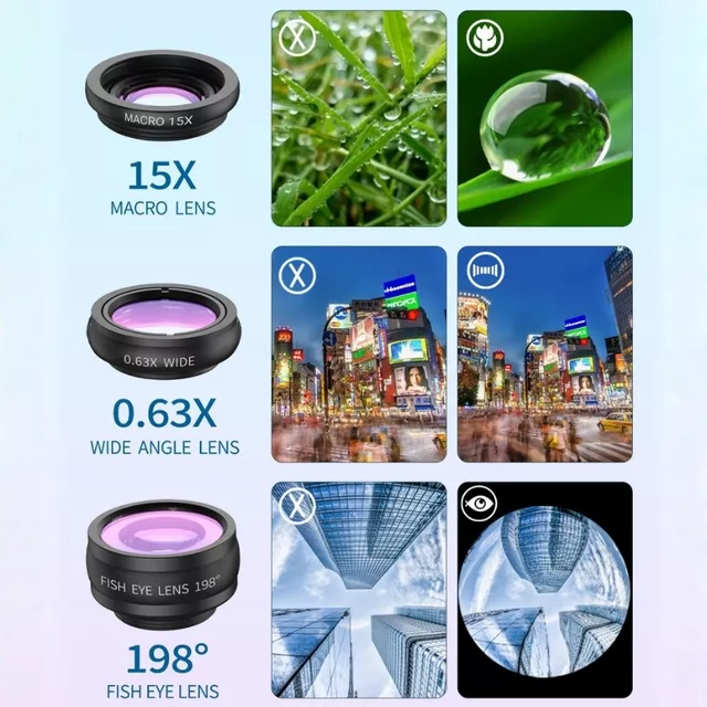 Sada Apexel 6v1 - teleobjektivy 18x se stativem a Bluetooth spouští