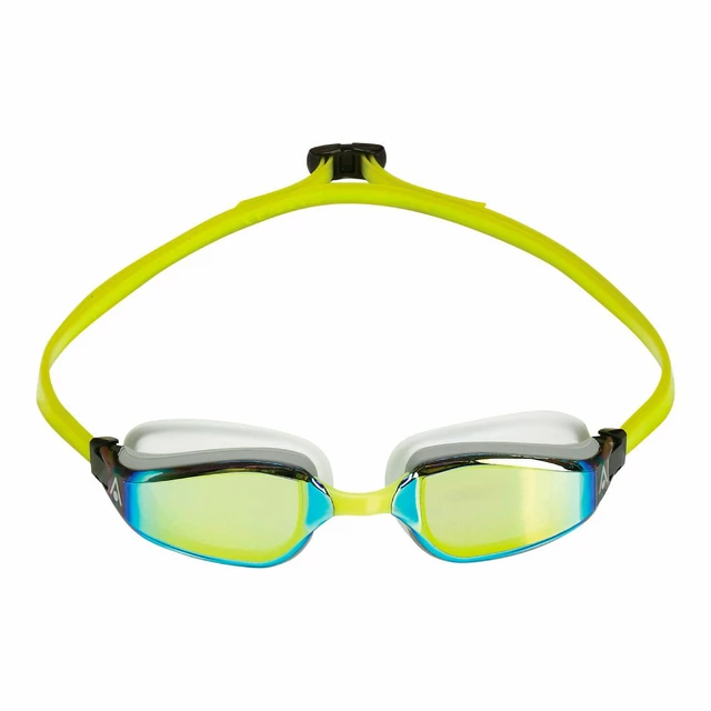 Swimming Goggles Aqua Sphere Fastlane Yellow Titanium Mirrored - White-Yellow - White-Yellow