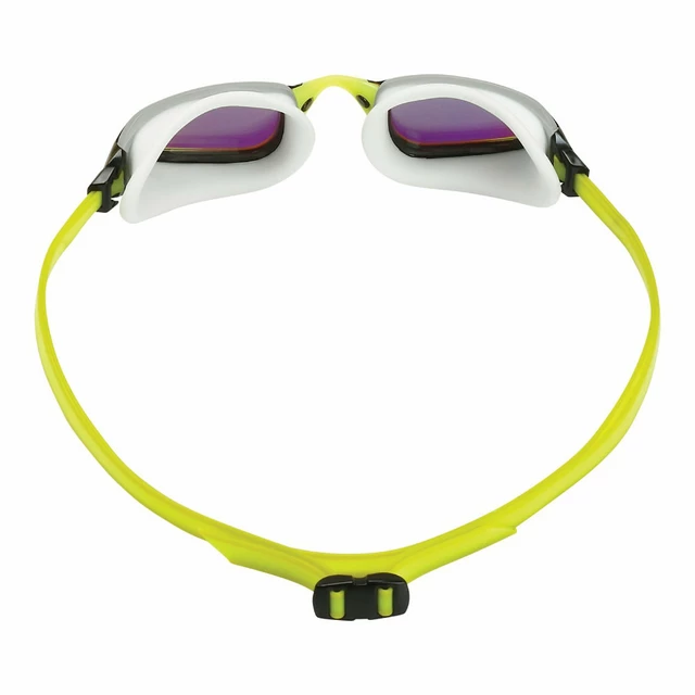 Swimming Goggles Aqua Sphere Fastlane Yellow Titanium Mirrored - White-Yellow