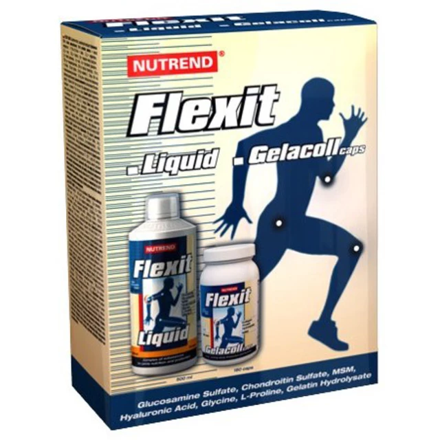 Vánoční balíček Drink Nutrend Flexit Liquid 500 ml + Flexit Gelacoll 180ks