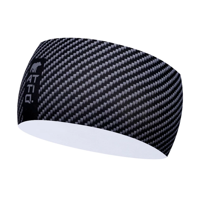 Sports Headband Attiq Lycra Thermo - Vertical Blue - Carbon