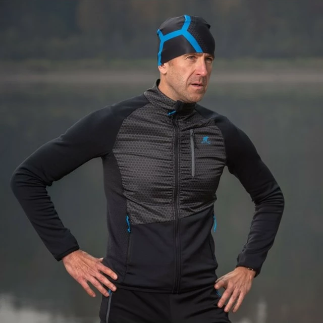 Sports Beanie Attiq Lycra Thermo - Vertical Blue