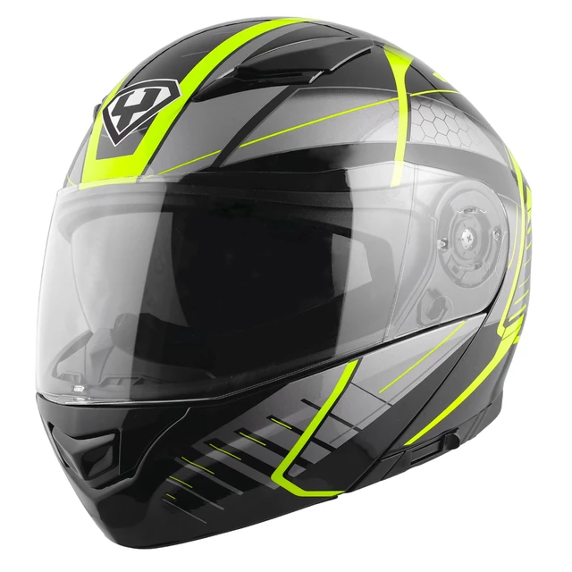 Motorcycle Helmet Yohe 950-16 - Black-Fluorescent Green