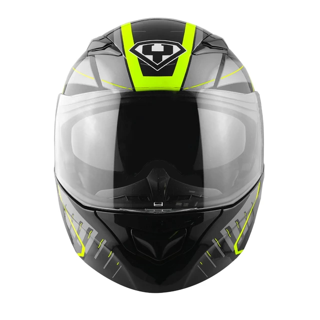 Yohe 950-16 Motorradhelm - Black-Fluo Green