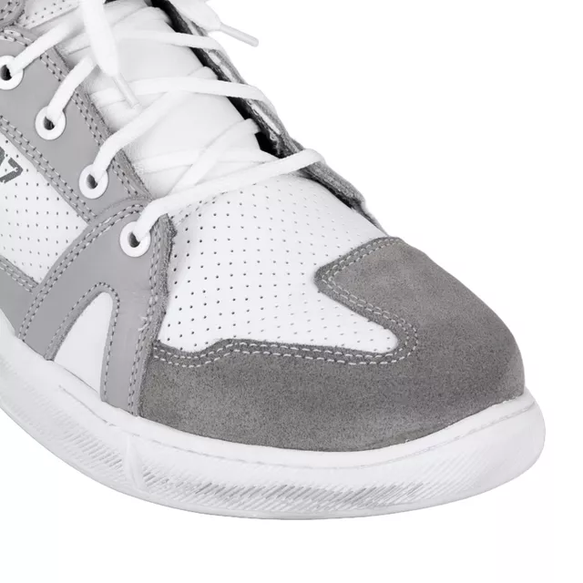 Moto boty W-TEC Arimes - bílo-šedá