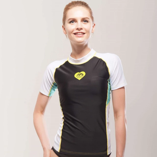 Women’s Rashguard Aqua Marina Alluv - Black-White