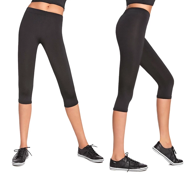 Women’s Capri Sports Leggings BAS BLACK Forcefit 70 - S - Black