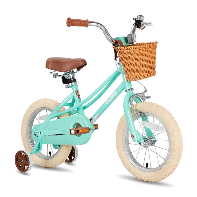 Dětské kolo Joystar Retro 16" s košíkem • 104-135 cm - mentolová