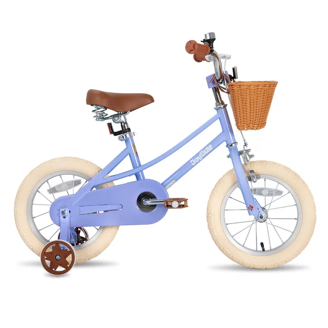 Dětské kolo Joystar Retro 14" s košíkem • 92-120 cm - růžová - fialová