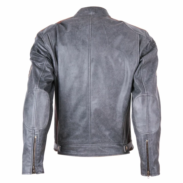 Leather Moto Jacket BOS 2058 Vintage Grey - S