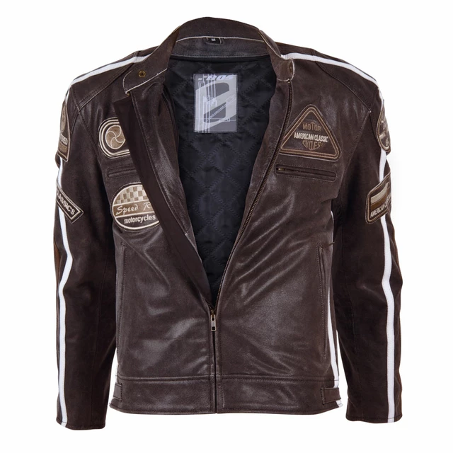 Ledermotorradjacke BOS 2058 braun