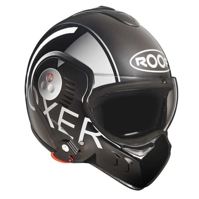 COPY - Motorcycle helmet ROOF Boxer V8 Grafic - Black-Grey