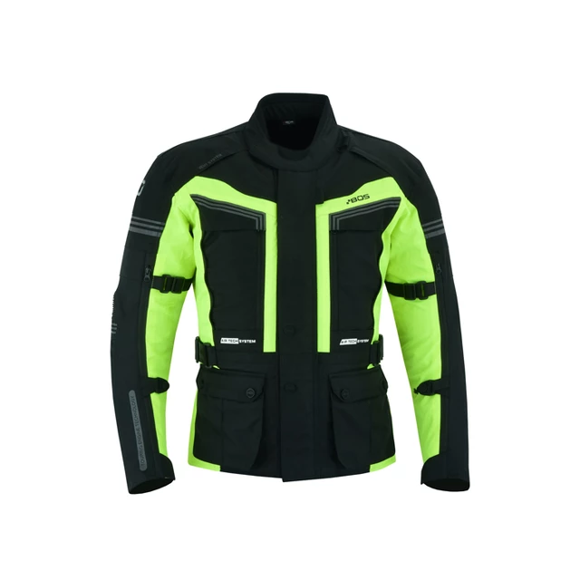 Men’s Touring Motorcycle Jacket BOS Maximum - Sand - Neon